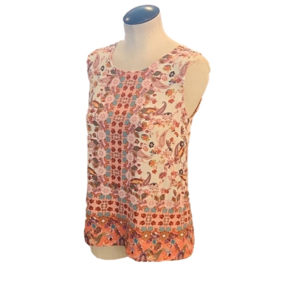 Womens Soiree Bohemian floral tank top size Small. - Picture 8 of 15